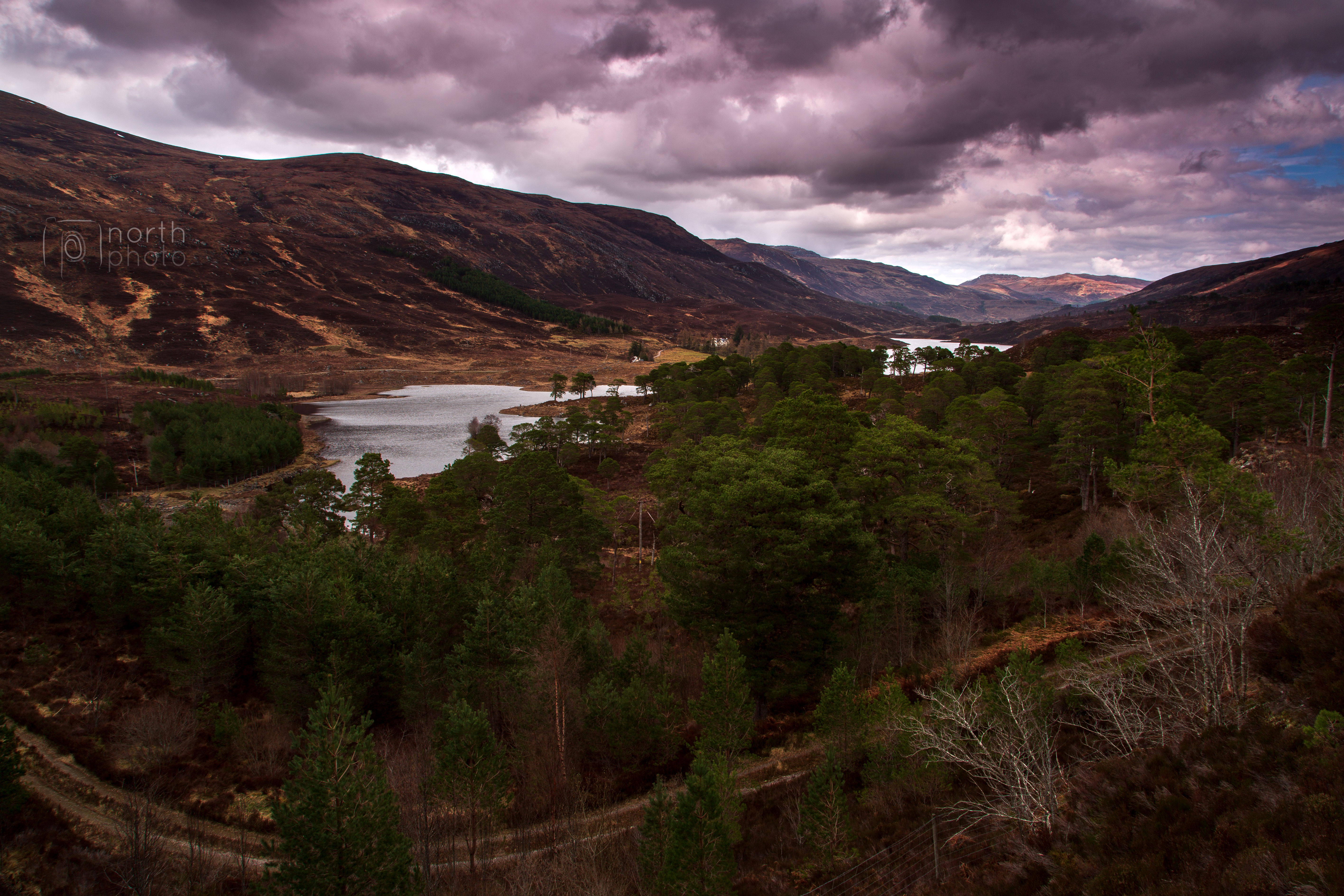 Below the dam of Loch Mullardoch