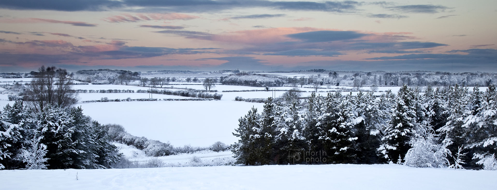 Snowy view near Pegswood