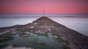 Sunset on Amble's North Pier