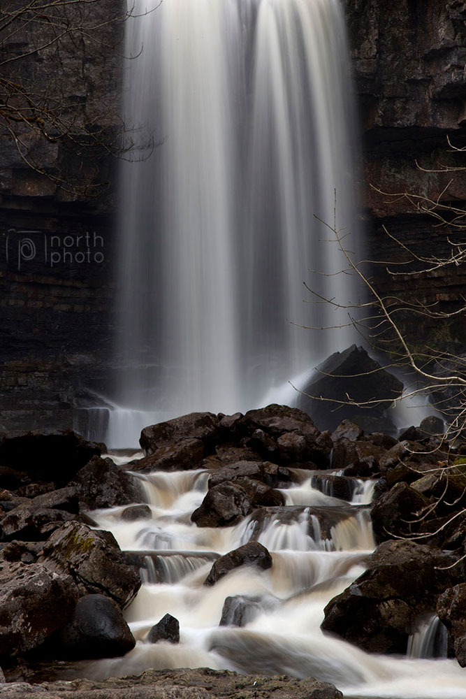 The bottom section of Ashgill Force, near Garrigill