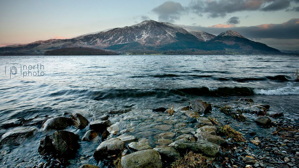 Bassenthwaite Lake in the Lake District, with Skiddaw in the background