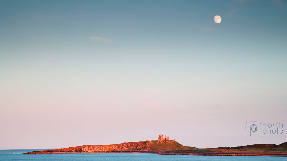 Dunstanburgh Castle under the Moon