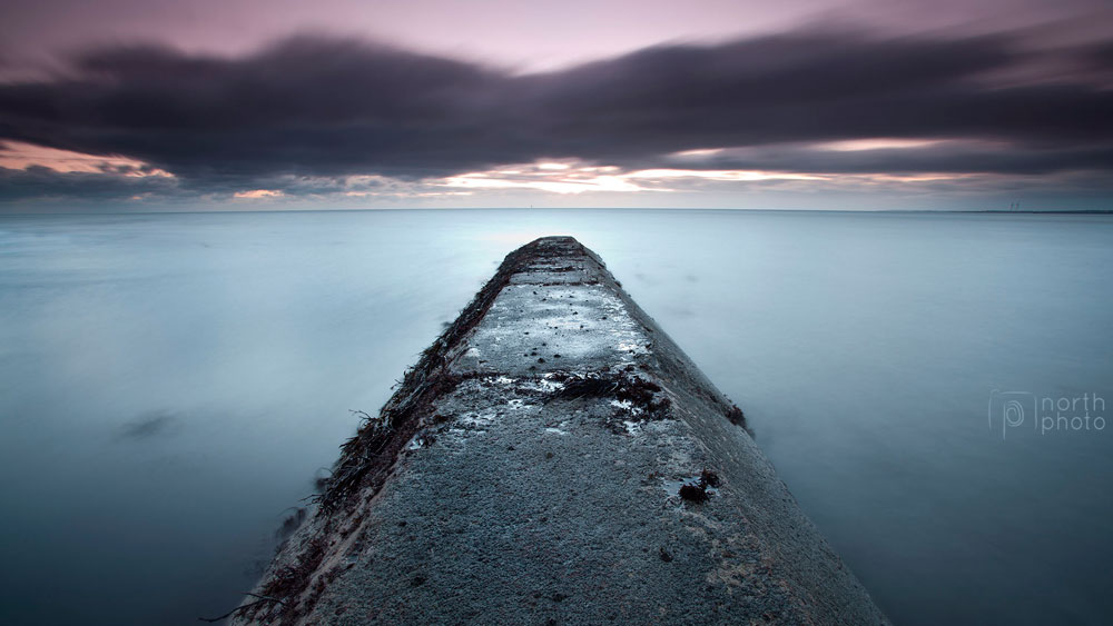 Concrete breaker at Newbiggin-by-the-Sea