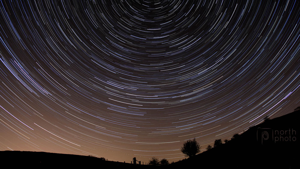 Startrails in the heart of the Peak District