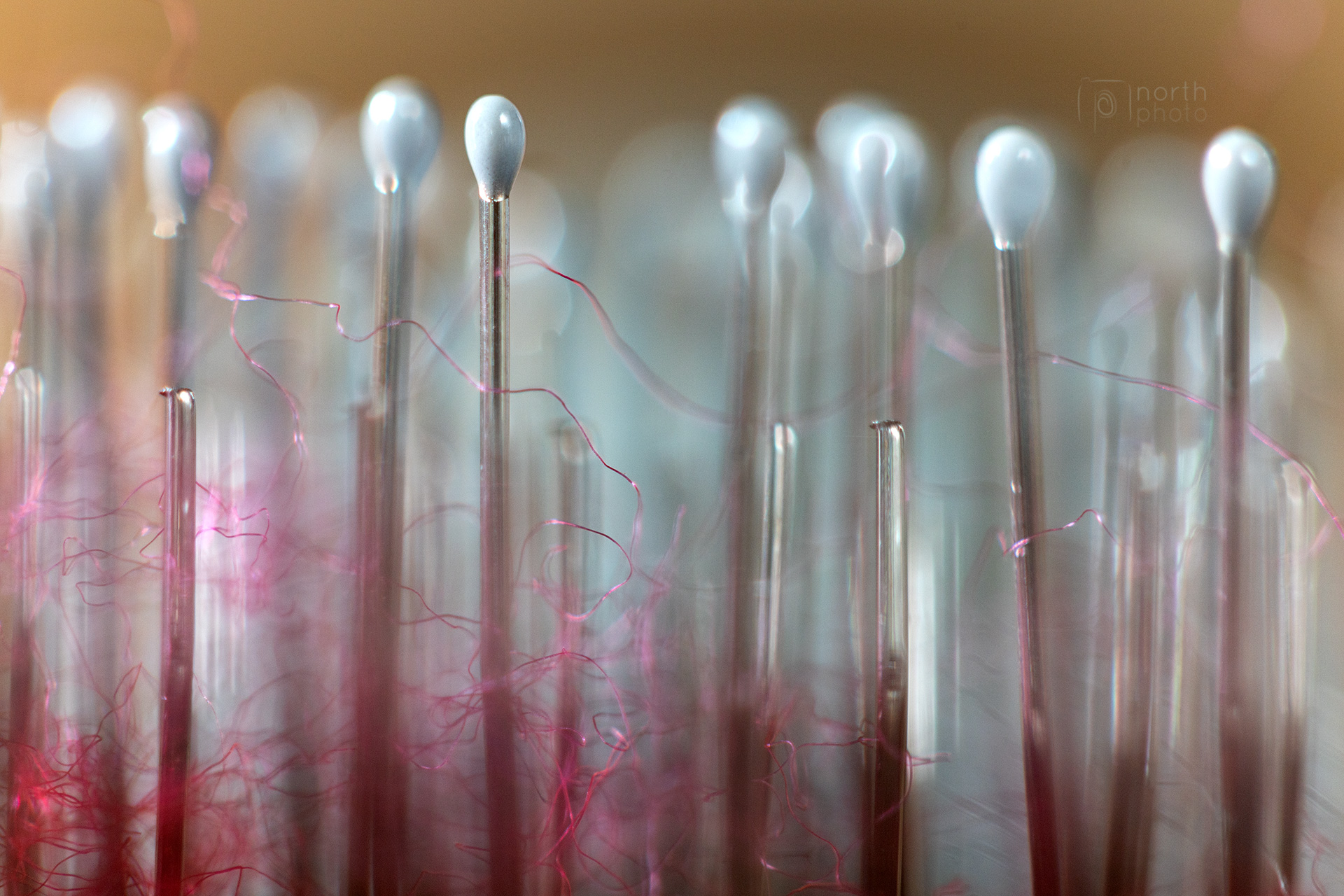 Macro photo of brush spokes